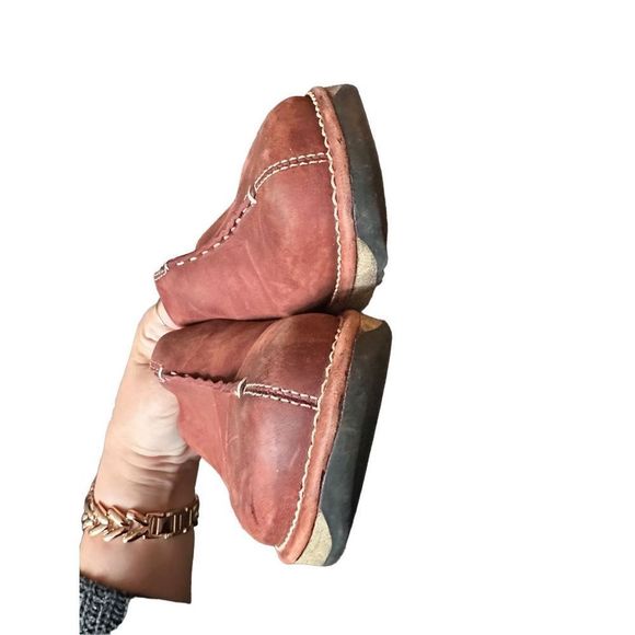 Clark’s Red Leather Mule Clogs - Picture 9 of 12